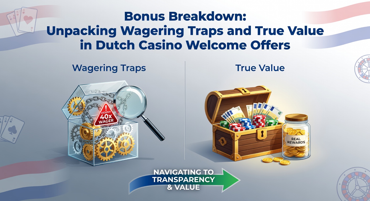 Grafiek met wagering requirements en bonusvoorwaarden in Nederlandse casino's, inclusief voorbeelden van veelvoorkomende valkuilen