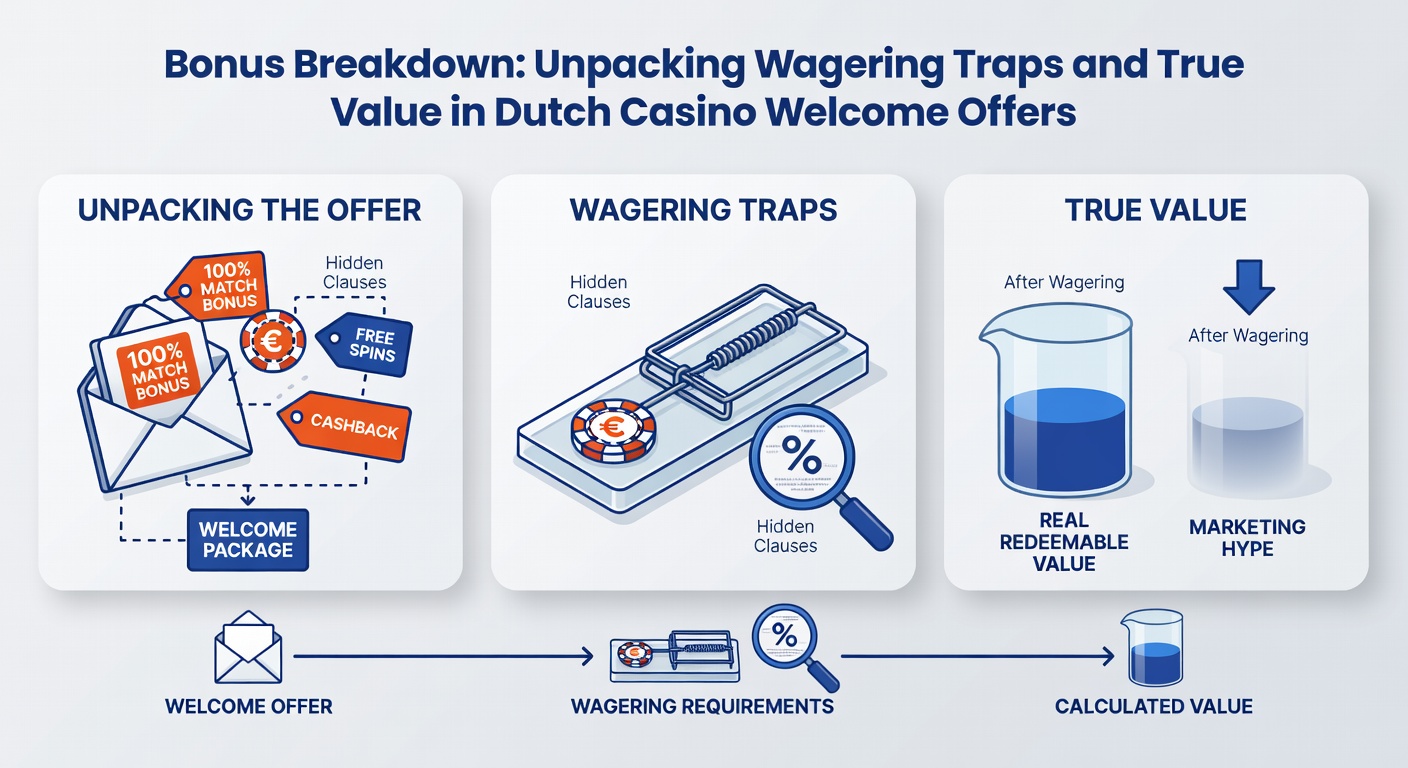 Voorbeeld van een typische welkomstbonusstructuur met wagering breakdown en RTP-impact in KSA-casinos