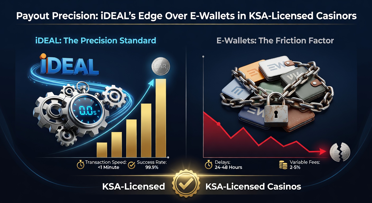 Vergelijkingstabel van uitbetaalfees en -tijden tussen iDEAL en populaire e-wallets in de Nederlandse goksector