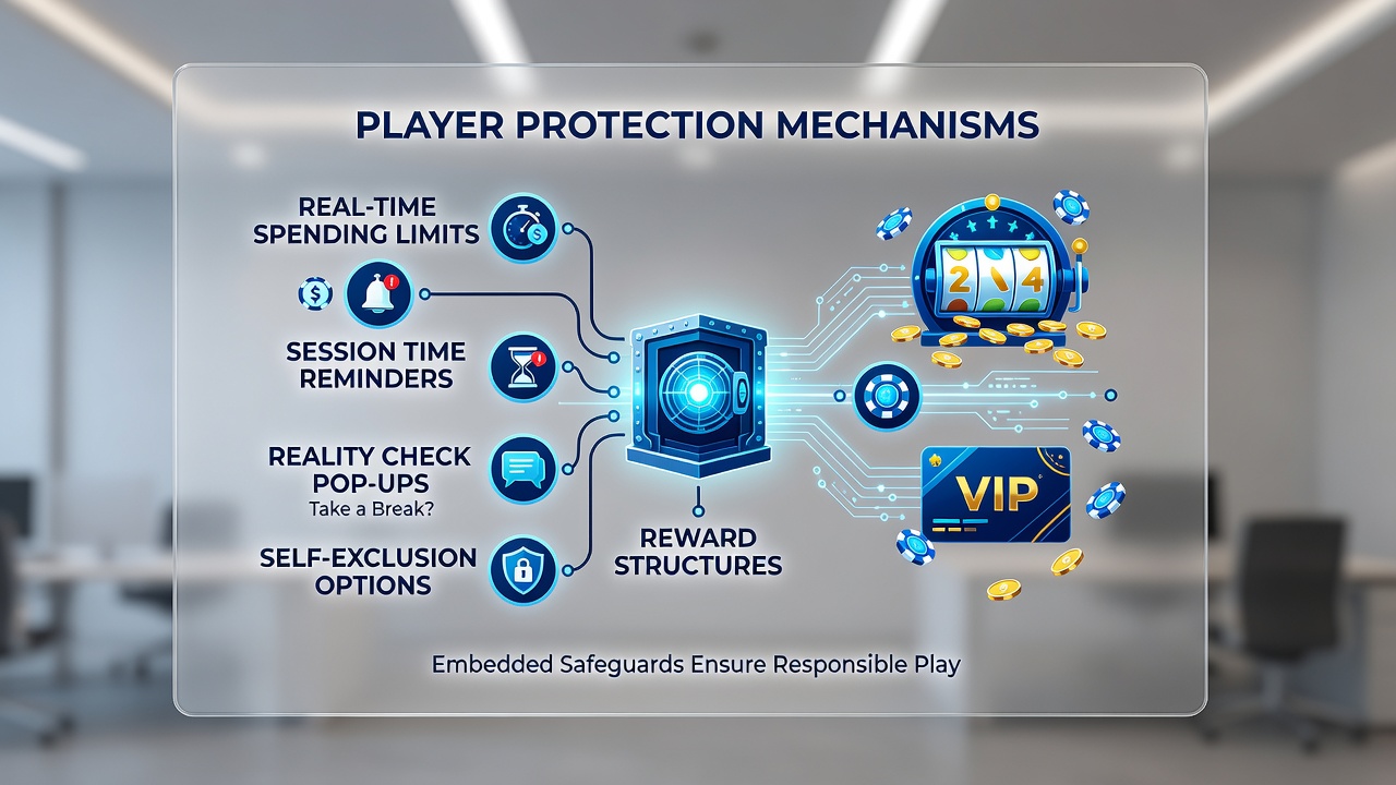 Speler die limieten instelt in een mobiele casino app met focus op belonings- en beschermingsopties