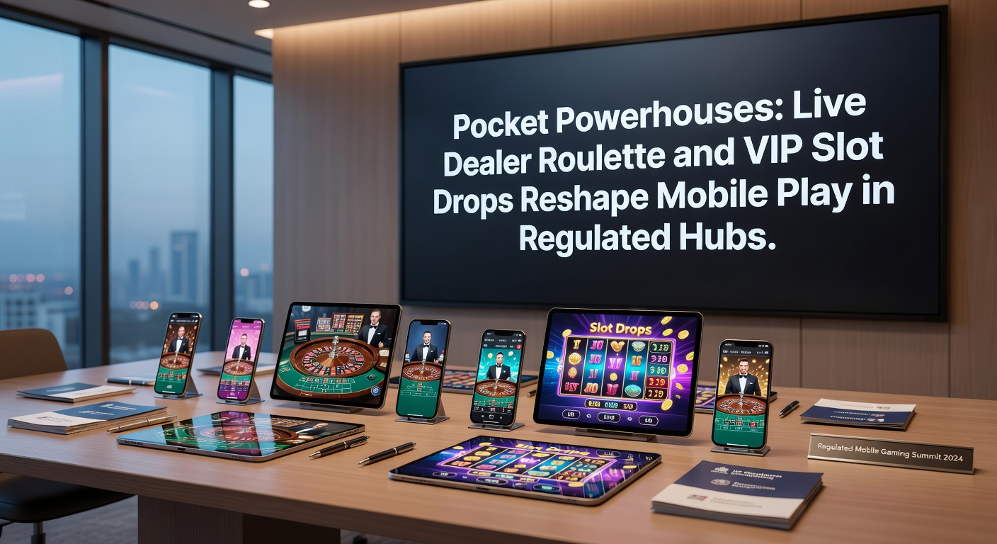 VIP slot drop actie op mobiel scherm met vallende bonussen en live roulette wiel in de achtergrond